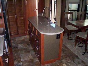 Center island kitchen sink