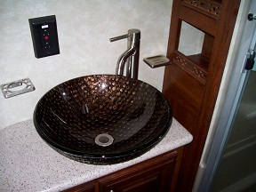 glass basin lavatory