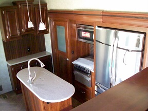 kitchen with large pantry