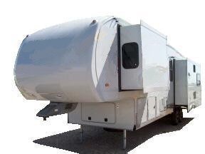 frontal view of Aztec fifth wheel