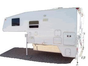 side view of truck camper