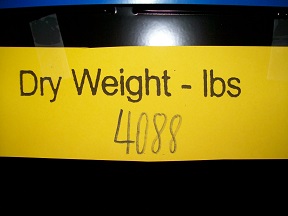 Four thousand, eighty eight pound dry weight