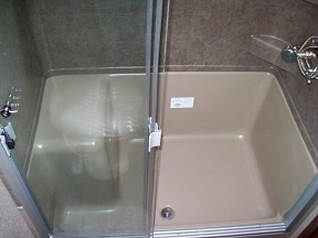 low step shower with seat